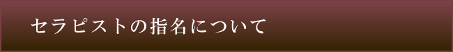 セラピストの指名について